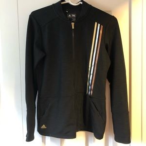Adidas Black 3 Stripe Full-Zip Jacket Size Small